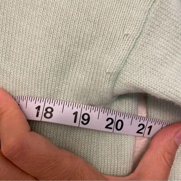 Gap mint green thin knit Long sleeve open front sweater cardigan wool blend S - Picture 9 of 9